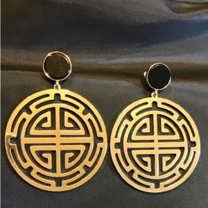 🍀New infinity circle stud dangle earrings